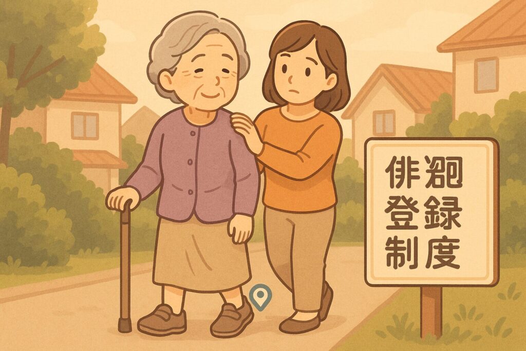 認知症による徘徊に備えた「徘徊登録制度」のしくみと、家族がすぐに居場所を把握できるGPS内蔵の靴を紹介。今すぐできる対策をわかりやすく解説します。
